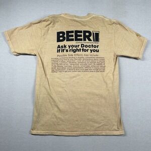 Crazy Shirts T-Shirt‎ Mens M Beer-Dyed Funny Ask Your Doctor Side Effects Basic